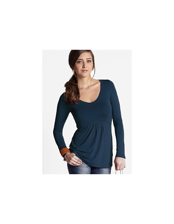 Топ для кормления Mothers en Vogue Must Have V-Neck, синий (Night Shadow Blue)