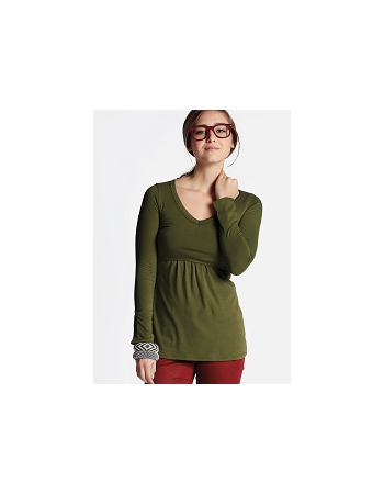 Топ для кормления Mothers en Vogue Must Have V-Neck, оливковый (Bronze Olive)