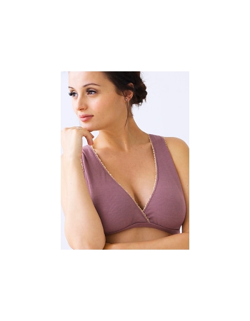Бюстгальтер для кормящих Belabumbum для сна из бамбука, сливовый