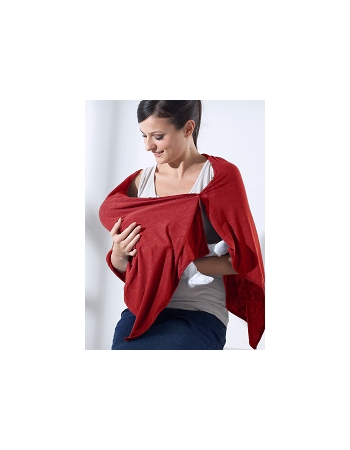 Пончо для кормления Mothers en Vogue из бамбука, красный