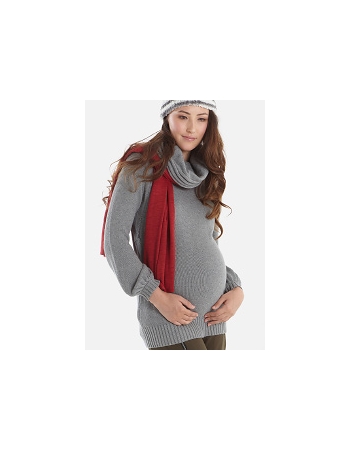 Свитер для кормящих Funnel Turtle-Neck, серый (Heather Grey)