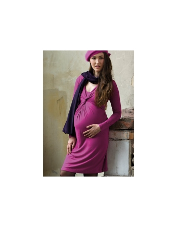Платье для кормящих Mothers en Vogue Twist Front розовый (Magenta Pink)