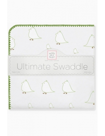 Фланелевая пеленка для новорожденного SwaddleDesigns Kiwi Chickies