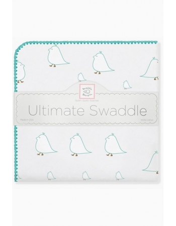Фланелевая пеленка для новорожденного SwaddleDesigns SeaCrystal Chickies
