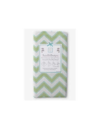 Пеленка детская тонкая SwaddleDesigns Маркизет Kiwi Chevron