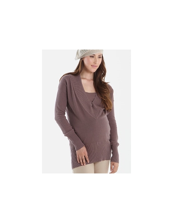 Джемпер для кормящих Brooke's, коричневый