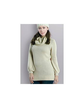 Свитер для кормящих Funnel Turtle-Neck, Cashew