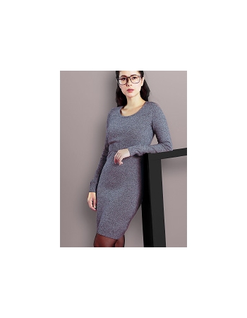 Платье для кормящих Mothers en Vogue Marled, серый (White-Black)