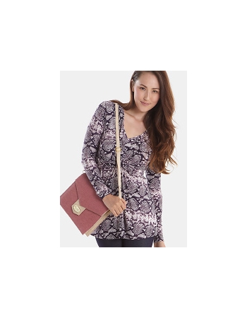 Топ для кормления Mothers en Vogue Tasha, фиолетовый змеиный принт