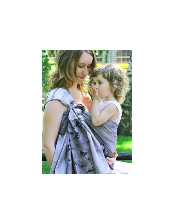 Слинг с кольцами YammyMammy (yummy mammy), цвет "серый"