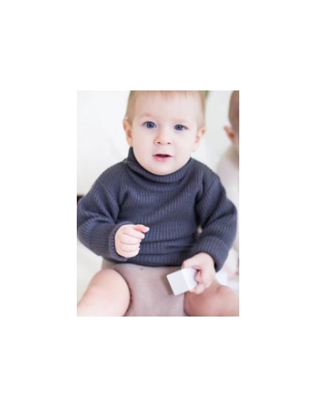 KoCoi Свитер детский из шерсти мериноса, графит