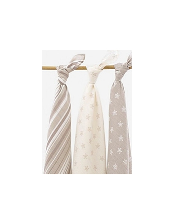 Комплект муслиновых пеленок для новорожденных Jollein, Starfish sand