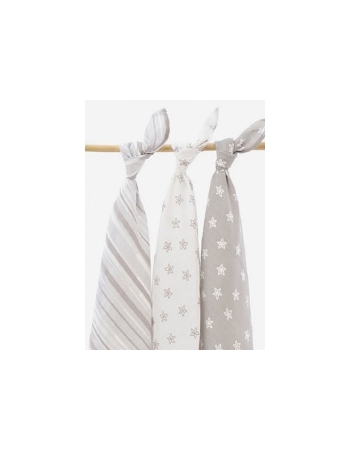 Комплект муслиновых пеленок для новорожденных Jollein, Starfish grey