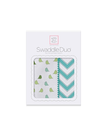 Набор пеленок SwaddleDesigns Swaddle Duo TQ Chickies/Chevron