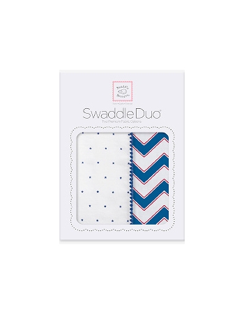 Набор пеленок SwaddleDesigns Swaddle Duo True Blue Chevron