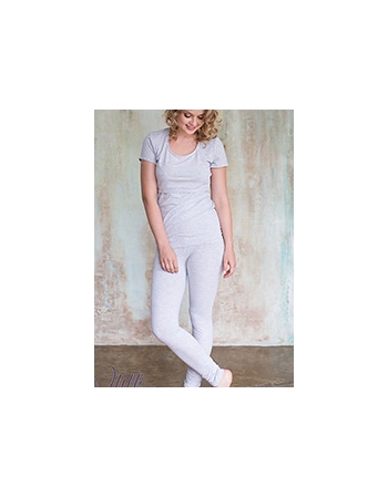 Леггинсы для беременных и родивших Milk Rivers, серый меланж