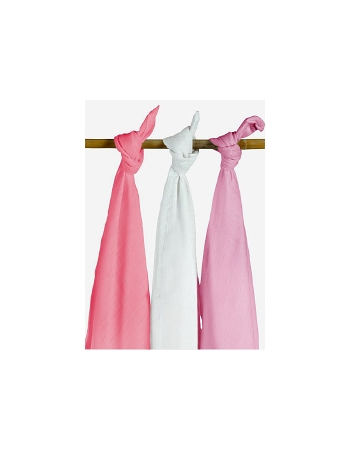 Комплект муслиновых пеленок для новорожденных Jollein, fuchsia/pink/white