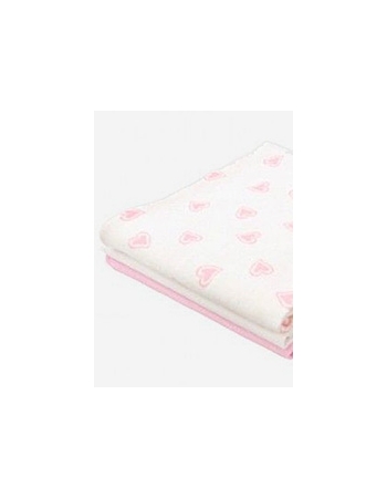 Комплект фланелевых пеленок для новорожденных Jollein, Hearts pink