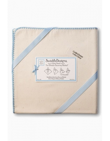 Фланелевая пеленка Organic Natural w/Blue