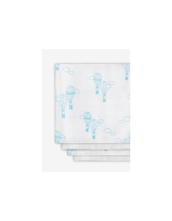 Комплект бамбуковых пеленок для новорожденных Jollein, Balloons lagoon