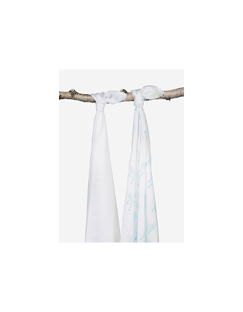 Комплект бамбуковых пеленок для новорожденных 2 шт. Jollein, Balloons lagoon