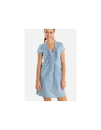 Платье для кормящих Ruffle, голубой (Chambray)