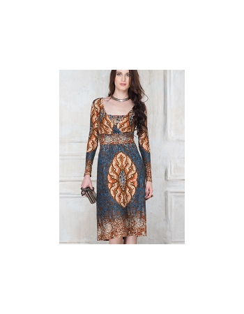 Платье для кормящих и беременных Diva Nursingwear Alba дл.рукав, принт India