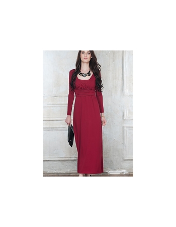 Платье для кормящих и беременных Diva Nursingwear Alba Maxi дл.рукав, цвет Berry
