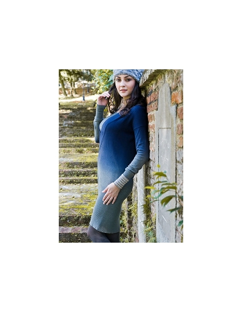 Платье для кормящих Mothers en Vogue Brooke's Knit, сине-серая градация