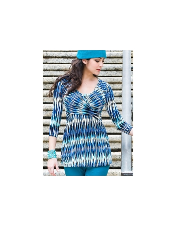 Топ для кормления Mothers en Vogue Wrap Top, рукав 3/4, принт Chevron