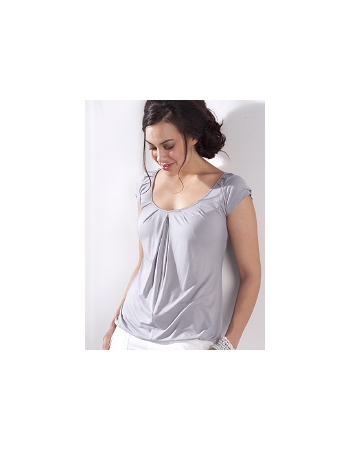 Топ для кормления Mothers en Vogue "Slouchy Pleated", цвет серо-бежевый