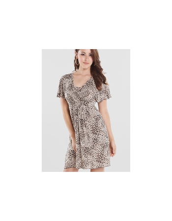 Платье для кормящих Kyoko Kimono, принт Leopard