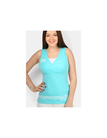 Майка МХ04 св.бирюза для кормящих