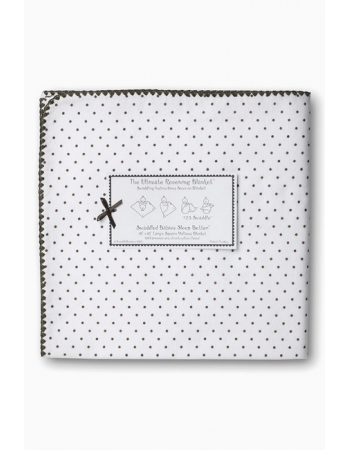 Фланелевая пеленка для новорожденного SwaddleDesigns Brown Polka Dot