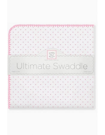 Фланелевая пеленка для новорожденного SwaddleDesigns Bt. Pink Polka Dot