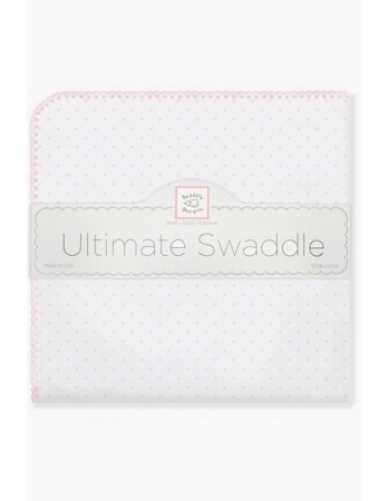 Фланелевая пеленка для новорожденного SwaddleDesigns Pstl Pink Dot