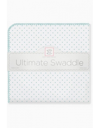Фланелевая пеленка для новорожденного SwaddleDesigns SeaCrystal Dot