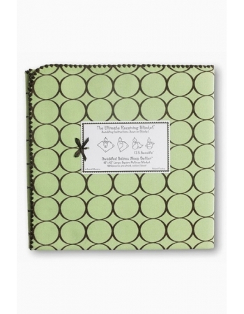 Фланелевая пеленка для новорожденного SwaddleDesigns Lime w/BR Mod C