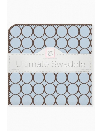 Фланелевая пеленка для новорожденного SwaddleDesigns Blue w/BR Mod C