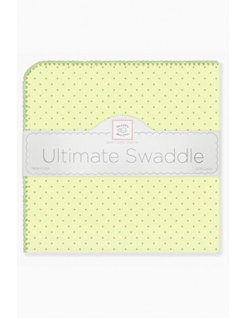 Фланелевая пеленка для новорожденного SwaddleDesigns Kiwi w/Kiwi Dot