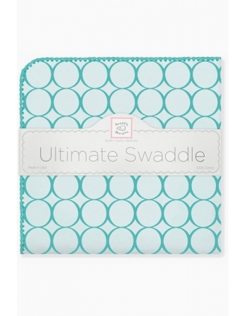 Фланелевая пеленка для новорожденного SwaddleDesigns кружки бирюза