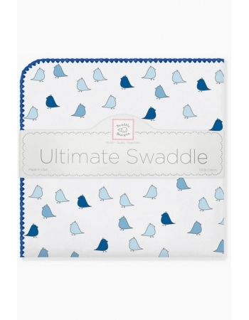 Фланелевая пеленка для новорожденного SwaddleDesigns TB Lt. Chickies