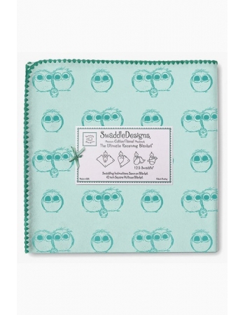 Фланелевая пеленка для новорожденного SwaddleDesigns TQ Owls