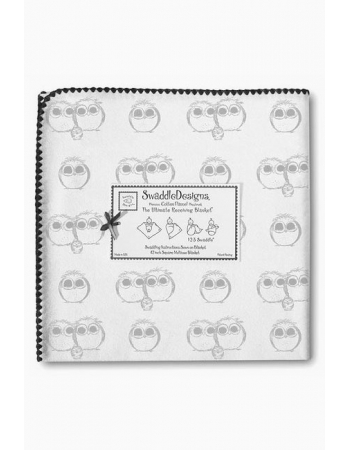 Фланелевая пеленка для новорожденного SwaddleDesigns Sterling Owls